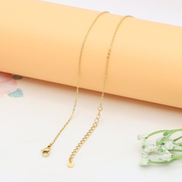 Gold Plated Moon Phase Necklace with Elegant Crescent Charms, XPNL0384 - Picture 13 of 13